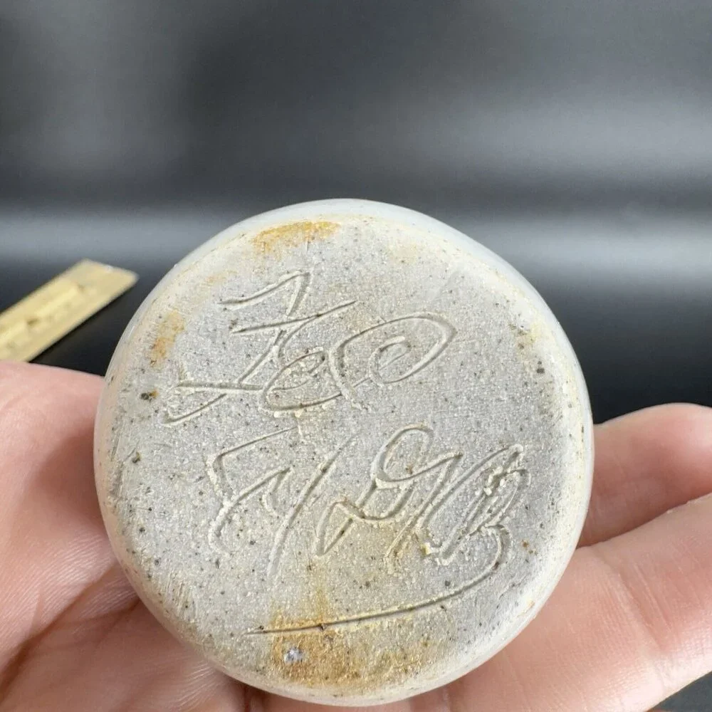 Hand‎ Made Pottery Oil Diffuser Bird Stopper Lid Stoneware Artist Signed Vintage